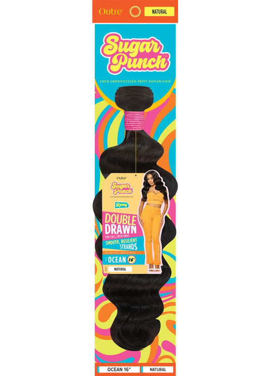 OUTRE 100 % Unprocessed Remy Human Hair Weave - Sugar Punch Ocean (10"-24")