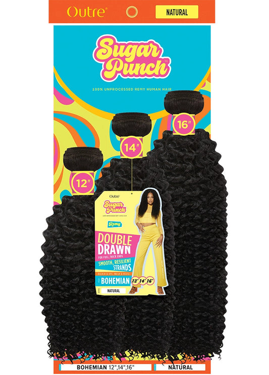 Outre 100% Unprocessed Remy Human Hair Weave - Sugar Punch Multi Pack (Bohemian Wave)