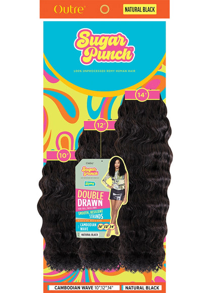 Outre 100% Unprocessed Remy Human Hair Weave - Sugar Punch Multi Pack (Cambodian Wave)