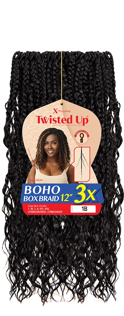 OUTRE X-Pression Twisted Up Synthetic Hair - BOHO BOX BRAID 12" 3X