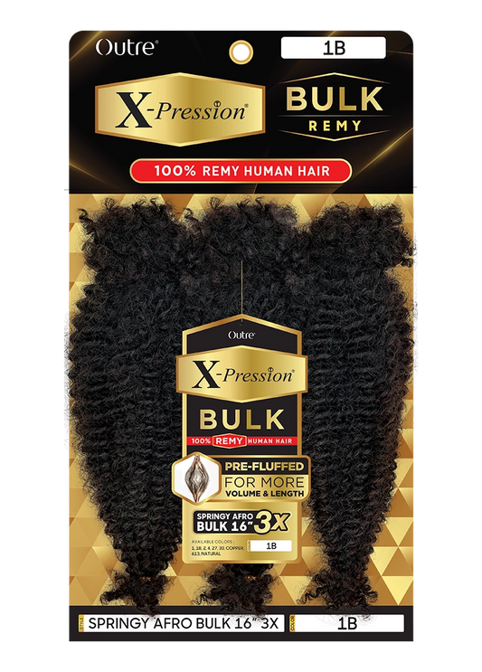OUTRE 100% Human Hair X-Pression Bulk - SPRINGY AFRO BULK 16" 3X