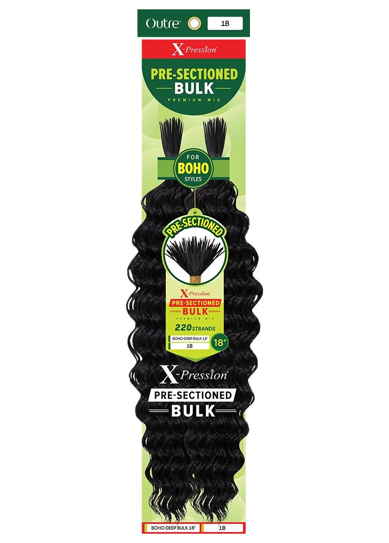 OUTRE  X-Pression Premium Mix Pre-Sectioned Bulk - Boho Deep Bulk 18"