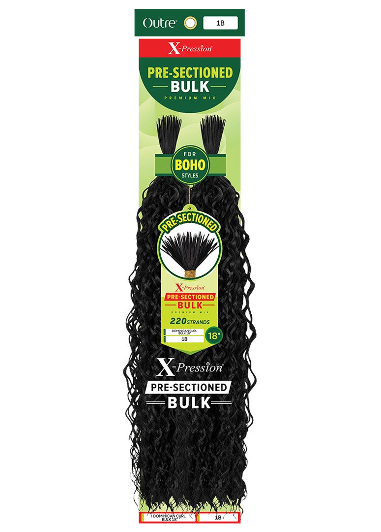 OUTRE  X-Pression Premium Mix Pre-Sectioned Bulk - Dominican Curl Bulk 18"