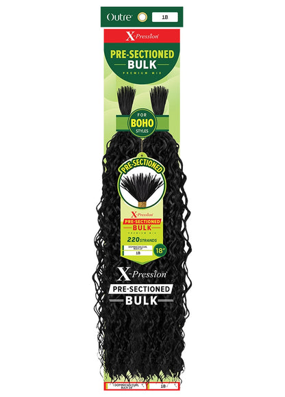 OUTRE  X-Pression Premium Mix Pre-Sectioned Bulk - Dominican Curl Bulk 18"
