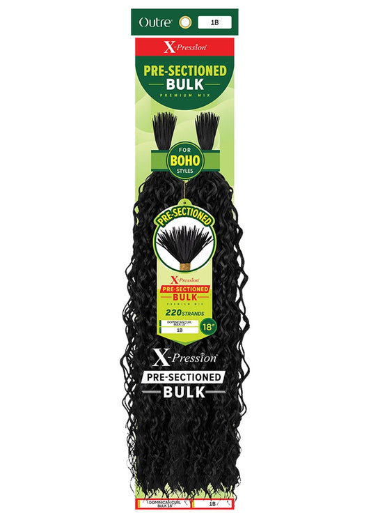 OUTRE  X-Pression Premium Mix Pre-Sectioned Bulk - Dominican Curl Bulk 18"