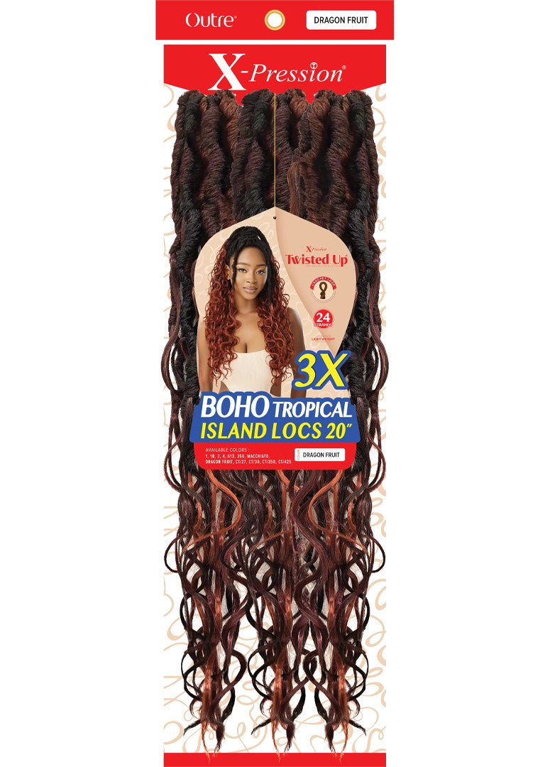 OUTRE Synthetic Braid X Pression Twisted Up - 3X Boho Tropical Island Locs 20"