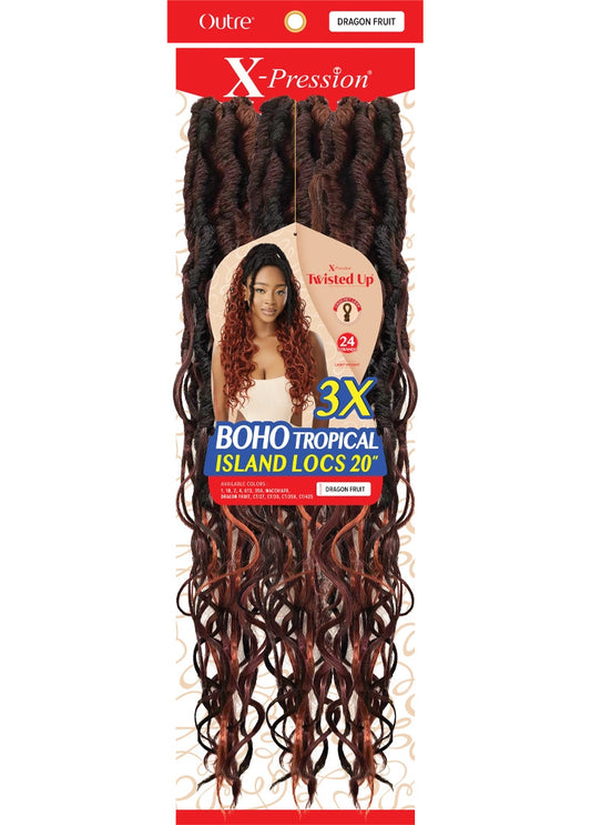 OUTRE Synthetic Braid X Pression Twisted Up - 3X Boho Tropical Island Locs 20"
