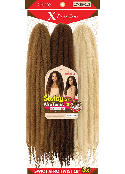 OUTRE X-Pression Twisted Up Synthetic Crochet Hair - 3X Swicy Afro Twist 18"