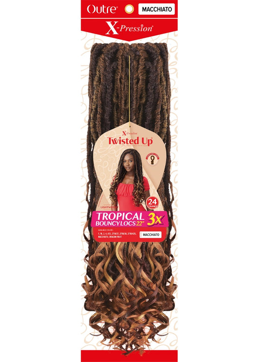 OUTRE Synthetic Braid X Pression Twisted Up - 3x Tropical Bouncy Locs 22"