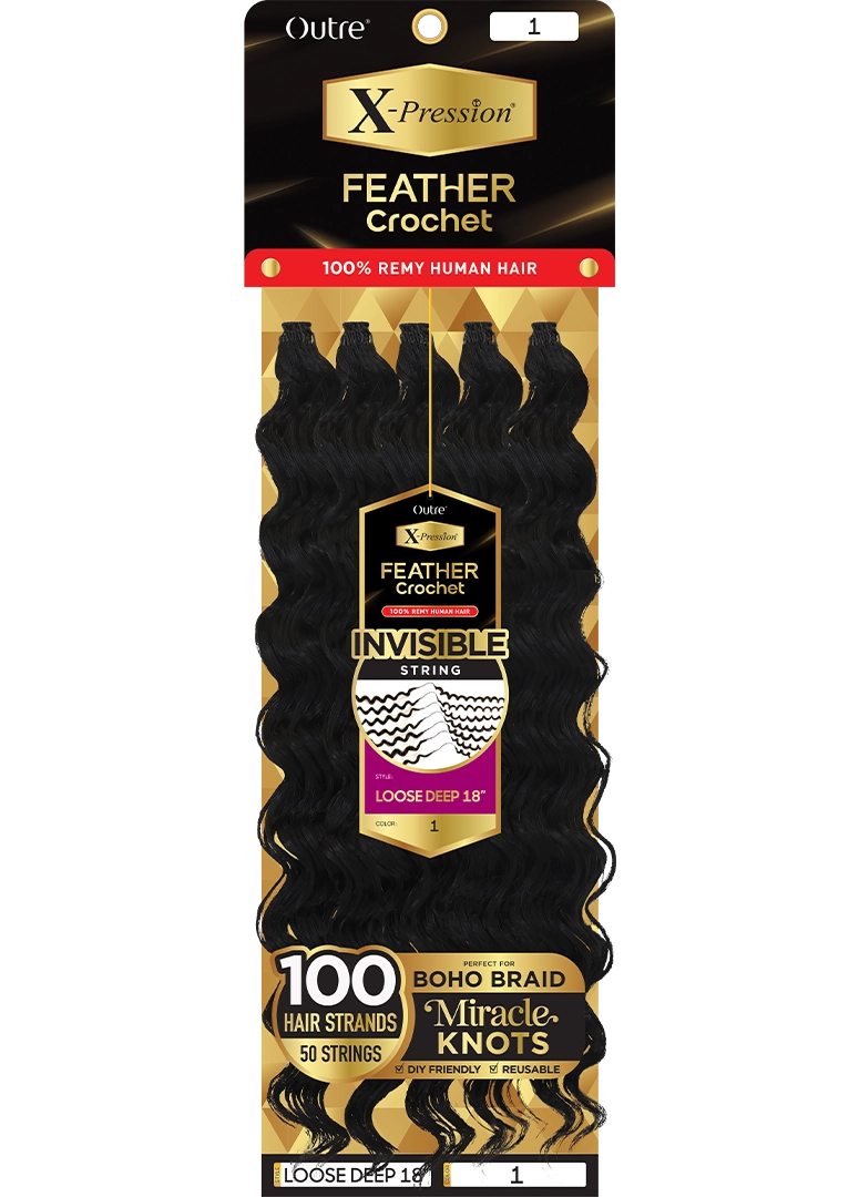 OUTRE X-Pression Feather Crochet - Loose Deep 18"