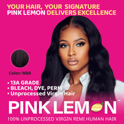 15A Pink Lemon 13X4 HD Full Lace Frontal - Body Wave