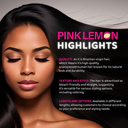 15A Pink Lemon 13X4 HD Full Lace Frontal - Body Wave