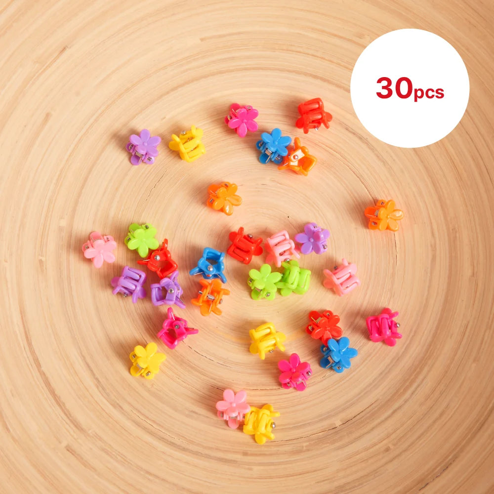 RED Colorful Kids Hair Claw Clips
