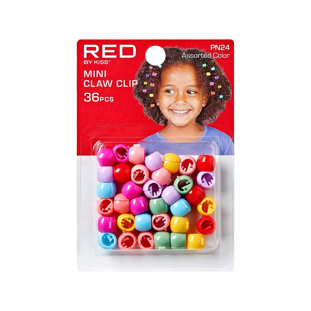 RED Colorful Kids Hair Claw Clips