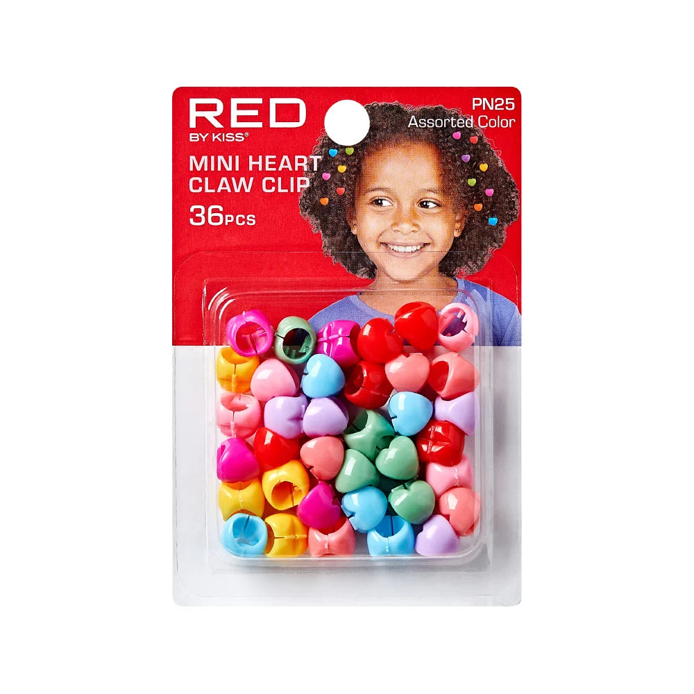 RED Colorful Kids Hair Claw Clips