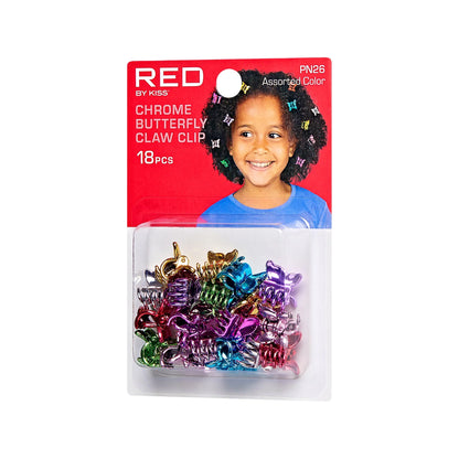 RED Colorful Kids Hair Claw Clips