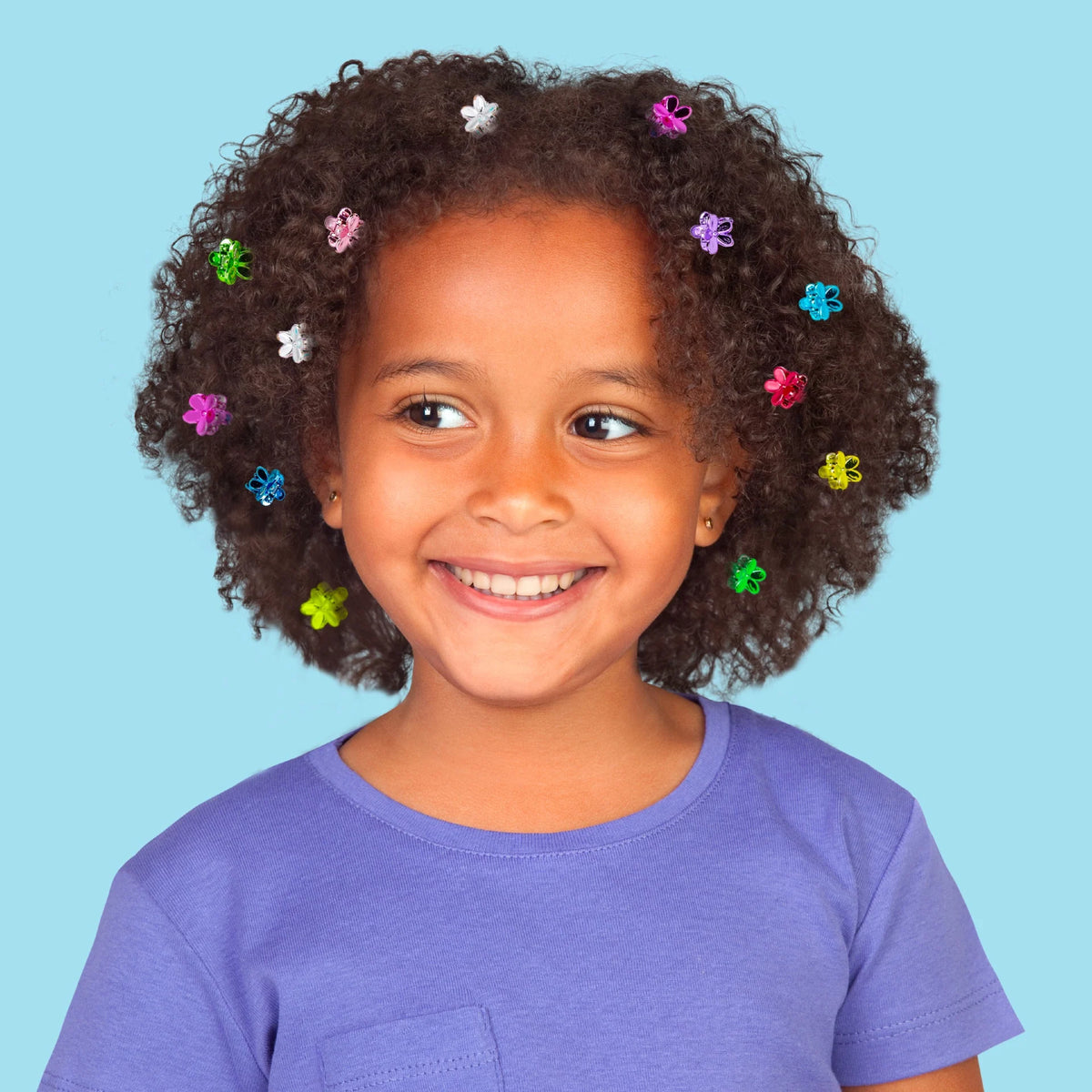 RED Colorful Kids Hair Claw Clips