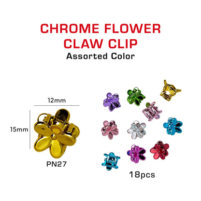 RED Colorful Kids Hair Claw Clips