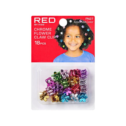 RED Colorful Kids Hair Claw Clips