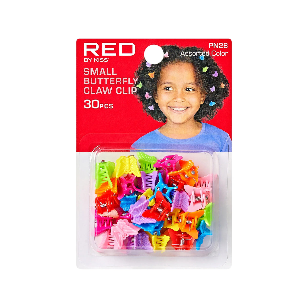 RED Colorful Kids Hair Claw Clips