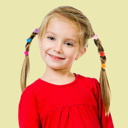 RED Colorful Kids Hair Claw Clips