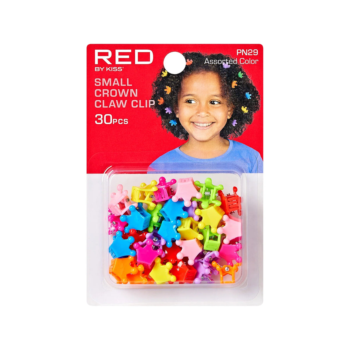 RED Colorful Kids Hair Claw Clips