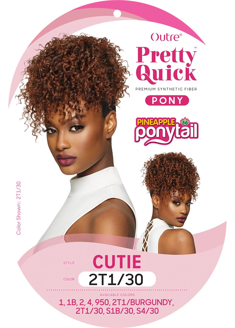 OUTRE Synthetic Pretty Quick Pony Drawstring Ponytail - PINEAPPLE PONY CUTIE