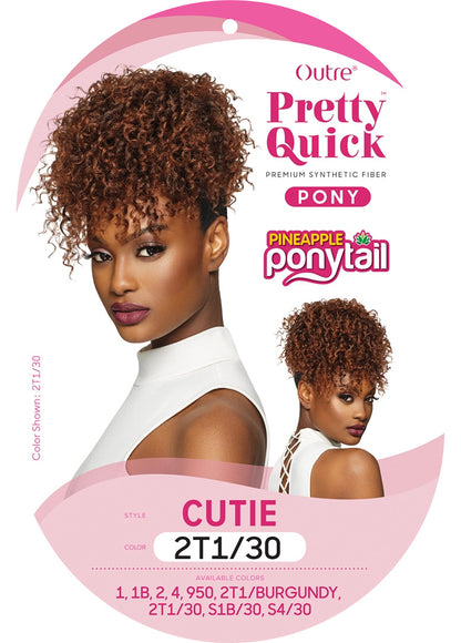 OUTRE Synthetic Pretty Quick Pony Drawstring Ponytail - PINEAPPLE PONY CUTIE