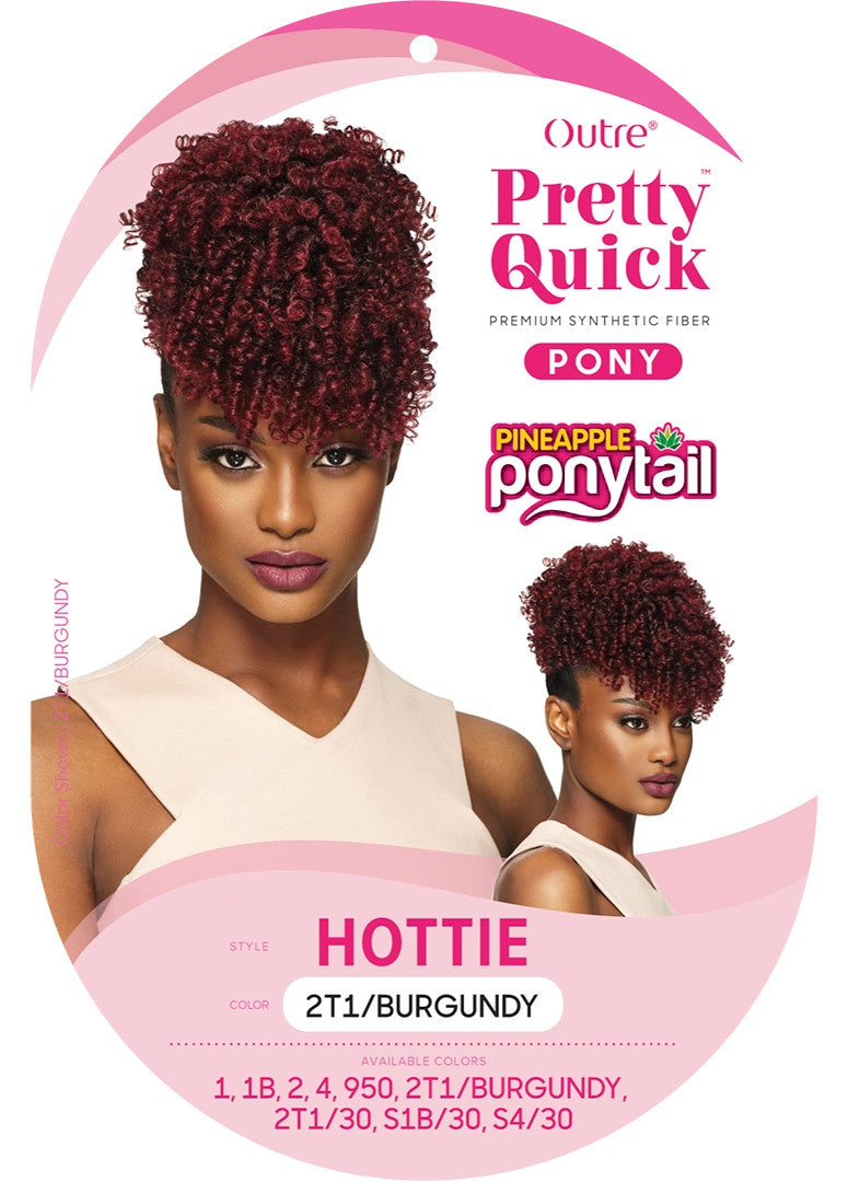OUTRE Synthetic Pretty Quick Pony Drawstring Ponytail - PINEAPPLE PONY HOTTIE