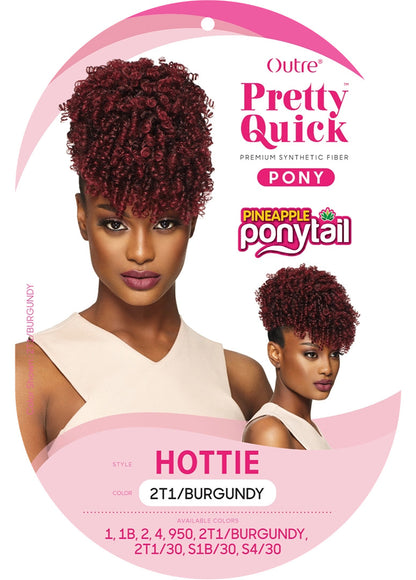 OUTRE Synthetic Pretty Quick Pony Drawstring Ponytail - PINEAPPLE PONY HOTTIE