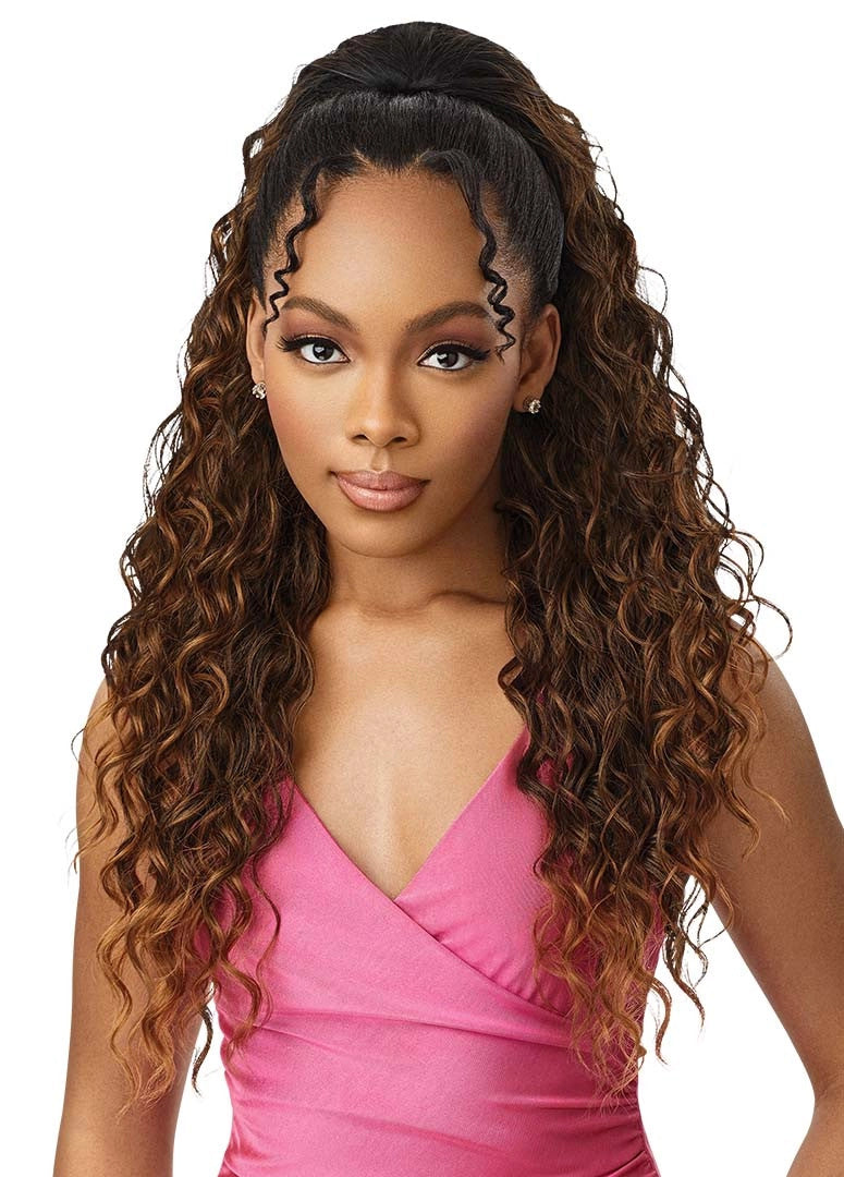 OUTRE Synthetic Pretty Quick Pony  W&W - BEACH WAVE 28"