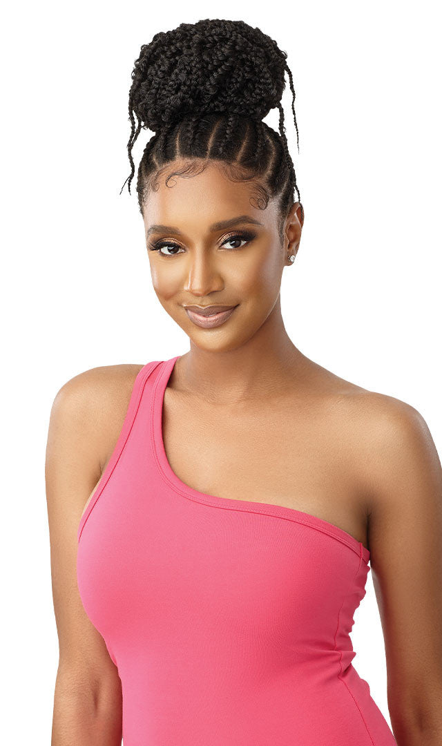 OUTRE Synthetic Pretty Quick Pony - Butterfly Jungle Wavy Box Braid Ponytail 24