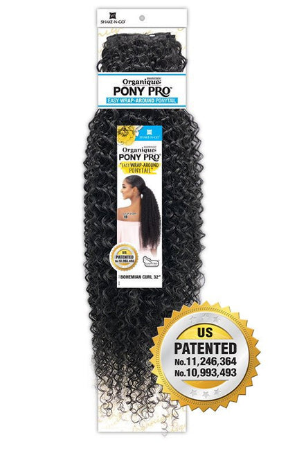 SHAKE N GO Organique Ponytail Pony Pro - BOHEMIAN CURL 32"
