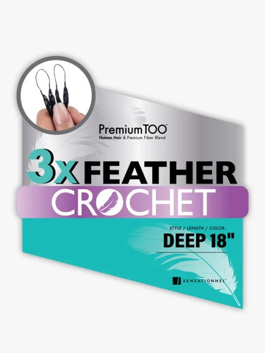 SENSATIONNEL Premium TOO Feather Crochet - 3X DEEP 18"