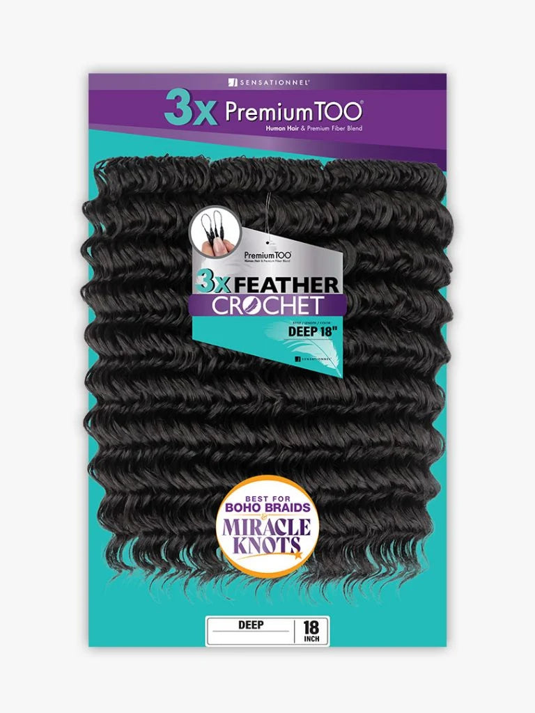 SENSATIONNEL Premium TOO Feather Crochet - 3X DEEP 18"