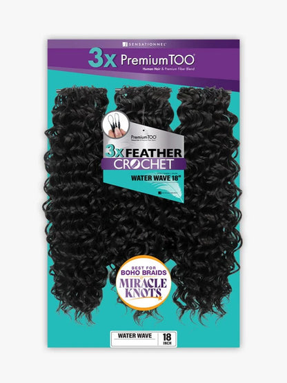 SENSATIONNEL Premium TOO Feather Crochet - 3X WATER WAVE 18"