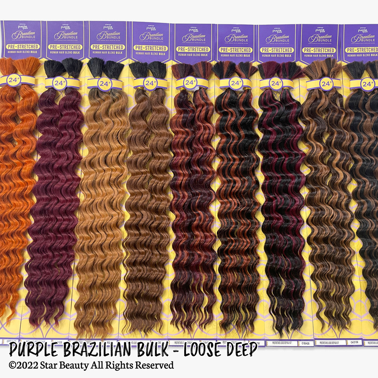 OUTRE Purple Brazilian Pre-Stretched Loose Deep Bulk (18"- 24")