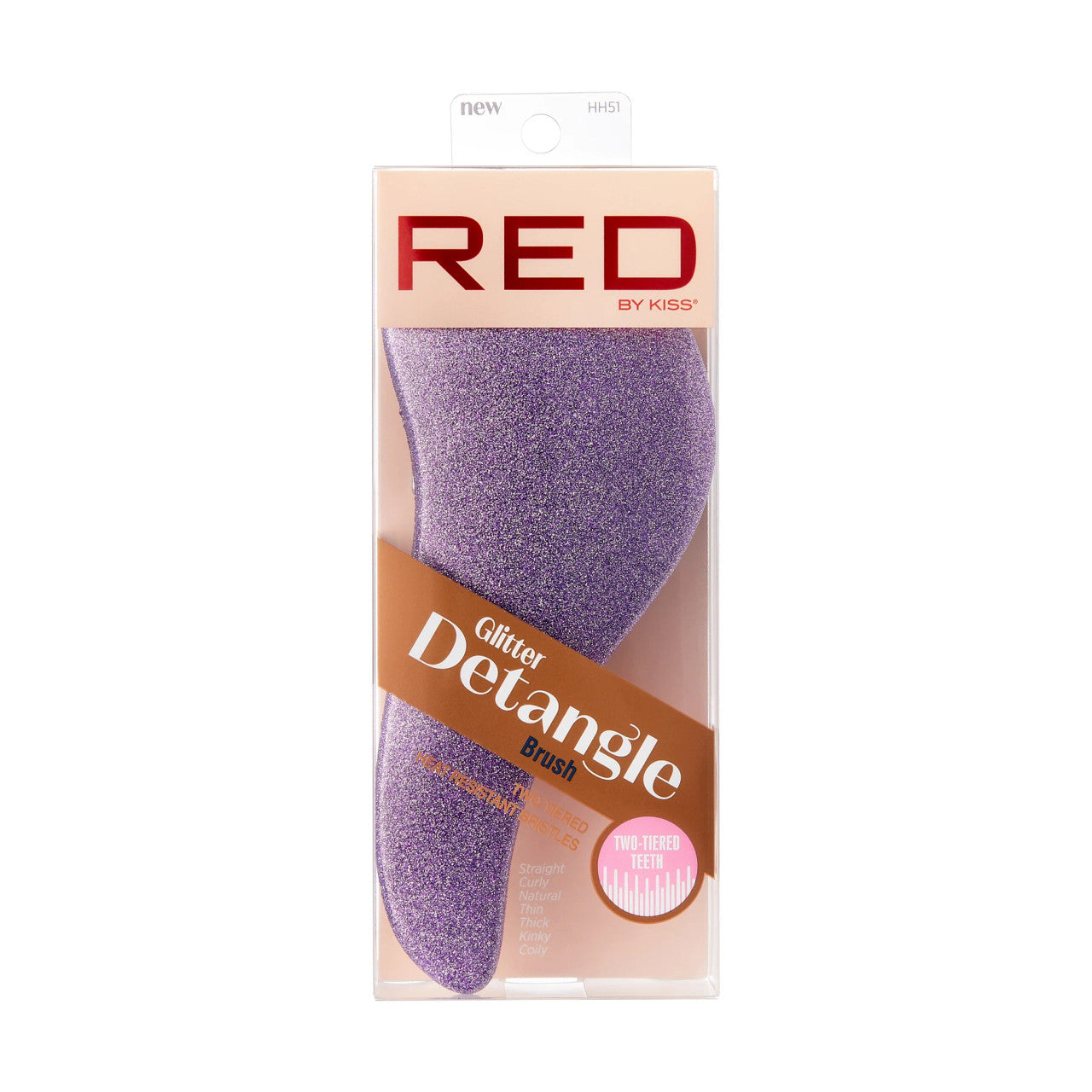 RED Detangle Glitter Brush