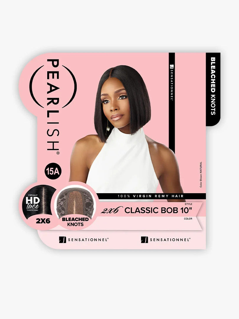 SENSATIONNEL Pearlish 100% Virgin Remi Human Hair 2X6 HD Lace Wig - CLASSIC BOB (10"-12")