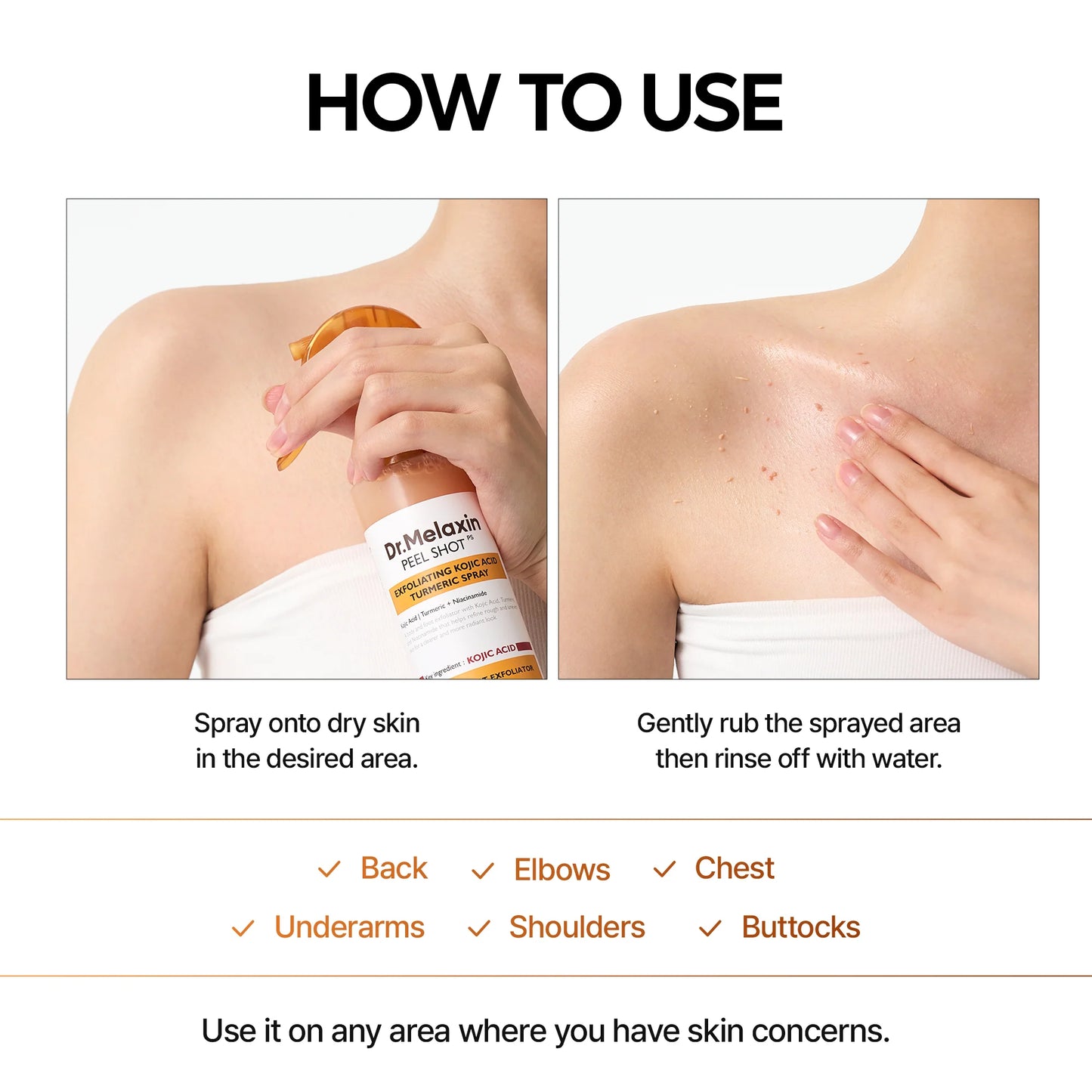 Dr.Melaxin Peel Shot Kojic Acid Turmeric Spray (6.76oz)