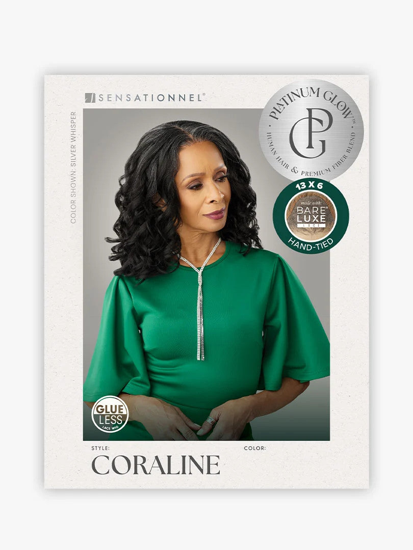 SENSATIONNEL Synthetic Bare Lace Front Wig - Platinum Glow CORALINE
