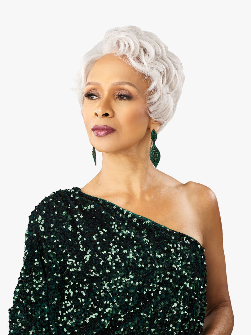 SENSATIONNEL Synthetic Bare Lace Front Wig - Platinum Glow DELPHINE
