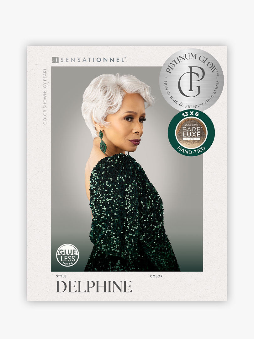 SENSATIONNEL Synthetic Bare Lace Front Wig - Platinum Glow DELPHINE