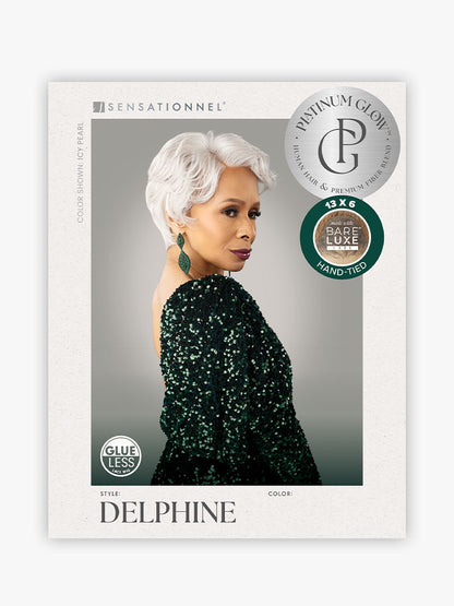SENSATIONNEL Synthetic Bare Lace Front Wig - Platinum Glow DELPHINE
