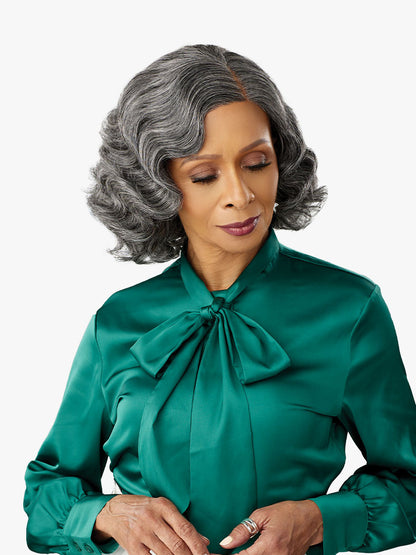 SENSATIONNEL Synthetic Bare Lace Front Wig - Platinum Glow VIVIENNE
