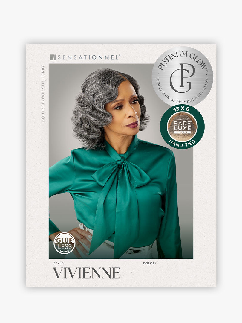 SENSATIONNEL Synthetic Bare Lace Front Wig - Platinum Glow VIVIENNE