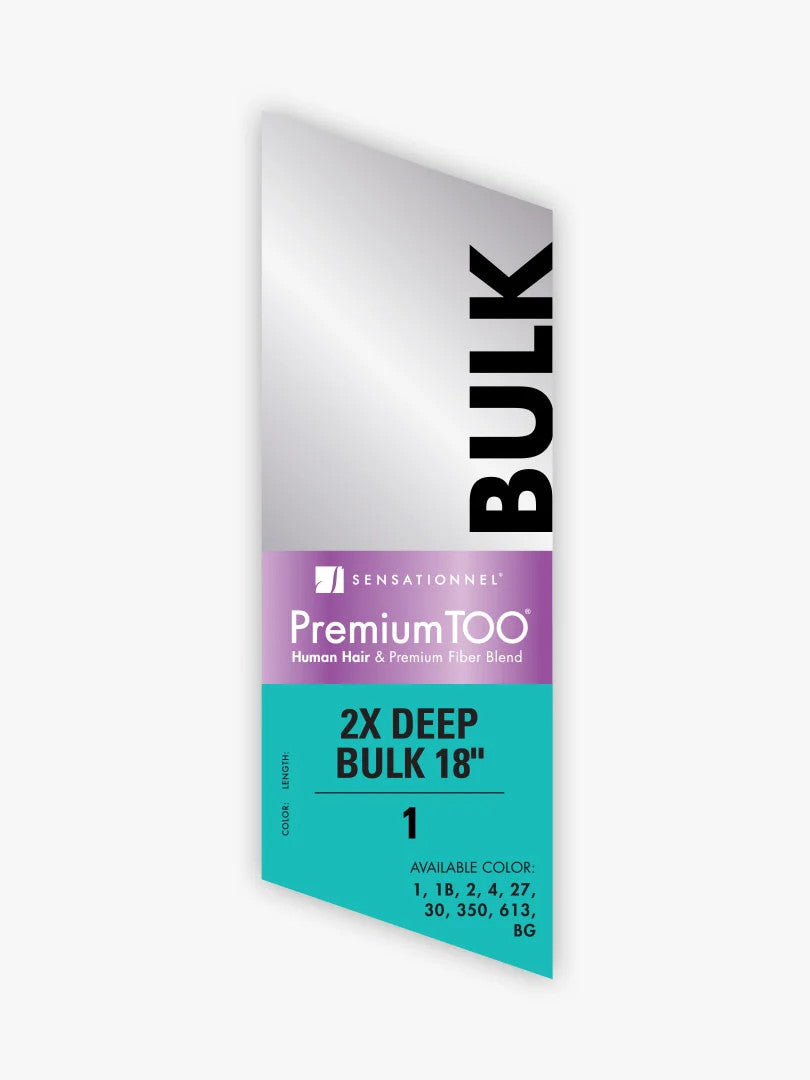 SENSATIONNEL Premium Too Human Hair Blend Bulk Braids - 2X DEEP BULK 18"