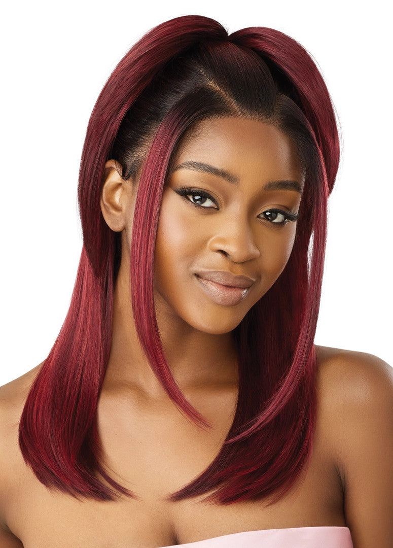 OUTRE Human Hair Blend Airtied Vanish HD+ Lace Front Wig - HHB-Sleek YakiI 20"
