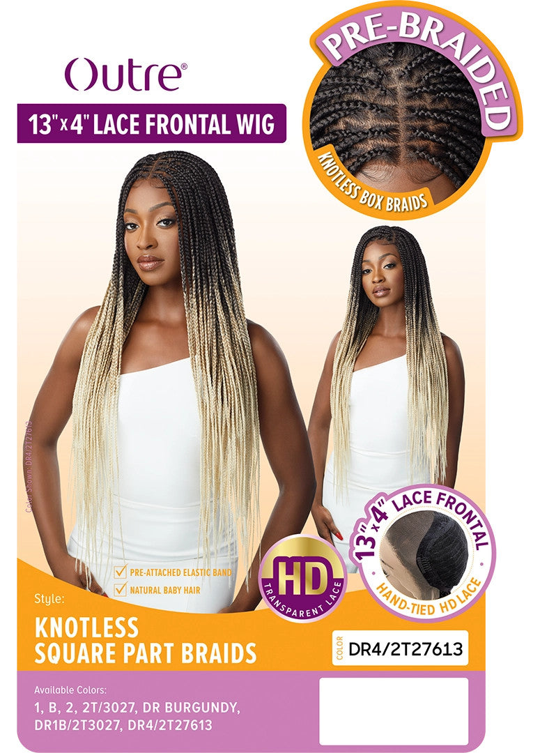 OUTRE 13x4 HD Pre-Braided Lace Front Wig - Knotless Square Part Braids