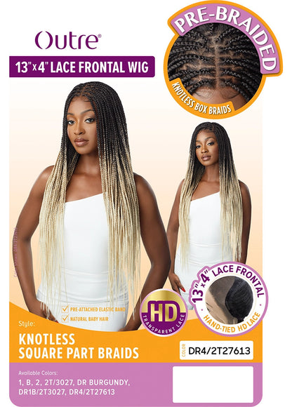 OUTRE 13x4 HD Pre-Braided Lace Front Wig - Knotless Square Part Braids